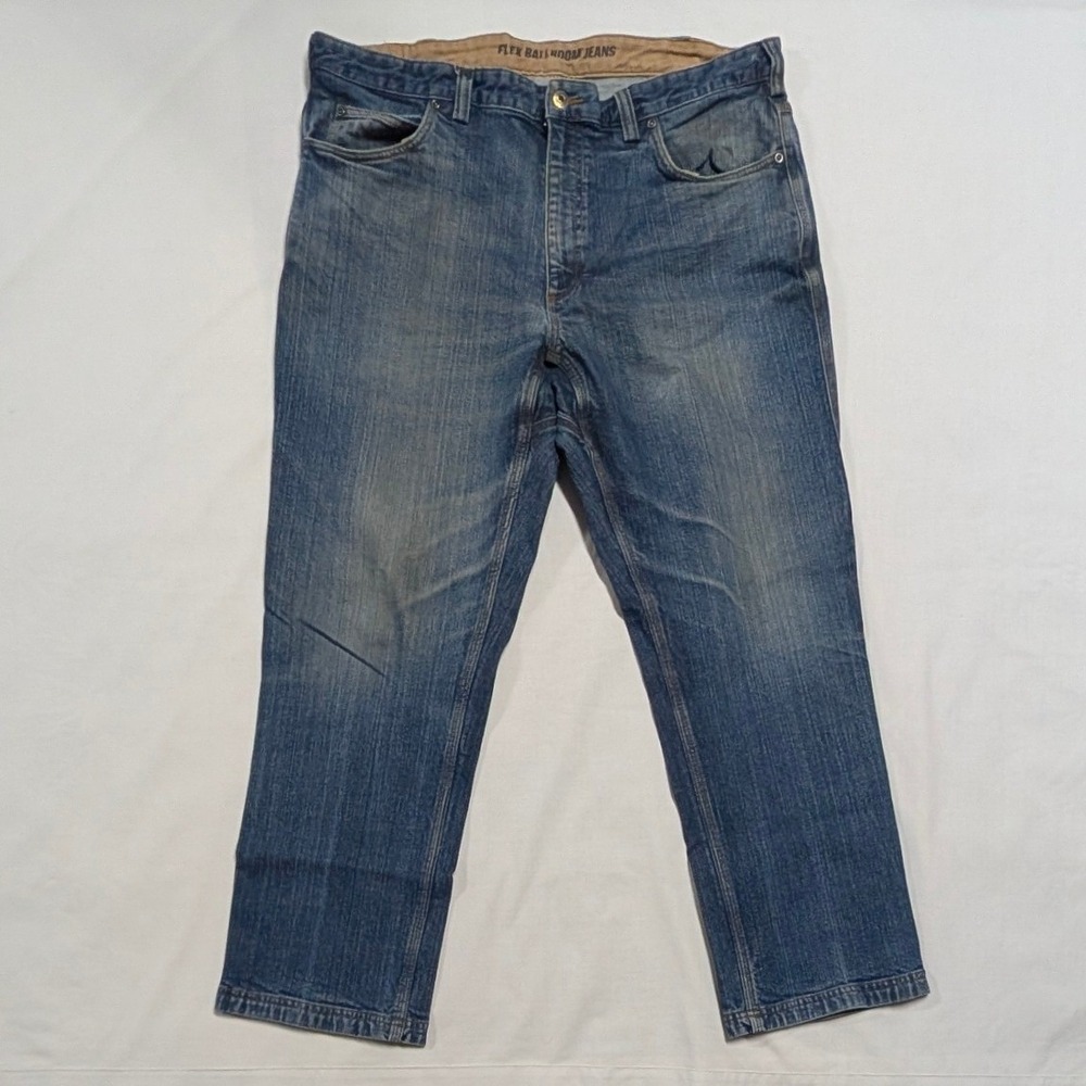 Duluth Trading Co Flex Ballroom Jeans Blue Workwear Pants 40x30 Mens